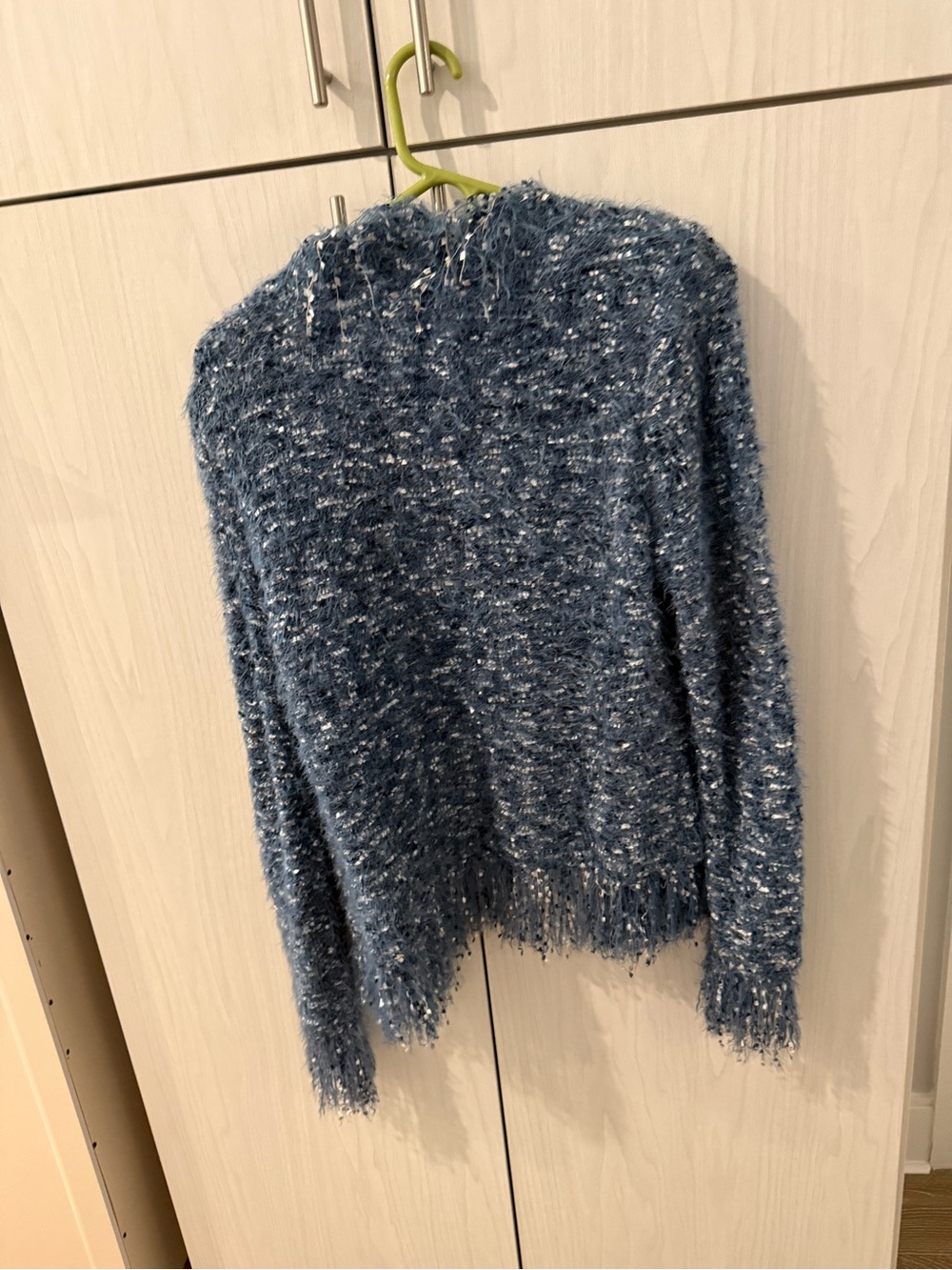 L’AGENCE Blue Metallic Textured Knit Sweater – Worn Once - Picture 4 of 4